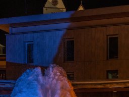Ice formations at the parish pond in Pfarrwerfen - Salzburg - Austria